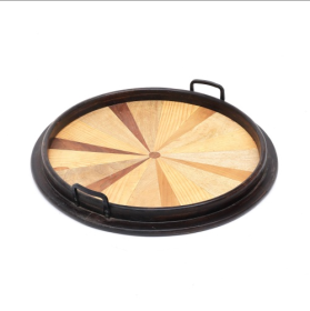 Handmade Wooden Round Tray