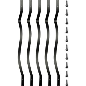 VEVOR Deck Balusters, 26 Pack Metal Deck Spindles, 32.25"x1" Staircase Baluster with Screws, Aluminum Alloy Deck Railing for Wood and Composite D