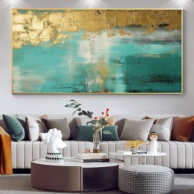 Handmade Oil Painting Large Original Gold Oil Painting on Canvas Abstract Gold Art Painting Bedroom Wall Decor Modern Textured Wall Art Decorativ (size: 90x120cm, style: 01)